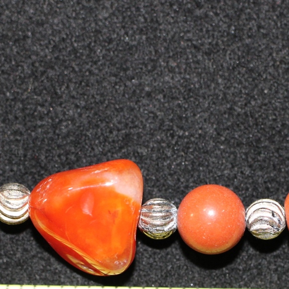 Sterling Silver 925 Beaded Stone Bracelet - Picture 4 of 7